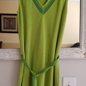 Green sweater dress